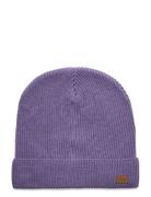 Melton Basic Ribbed Beanie Lila