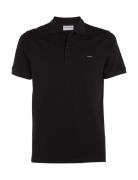 Calvin Klein Stretch Pique Slim Button Polo Svart