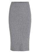 Vila Viril Pencil Hw Knit Skirt - Noos Grå