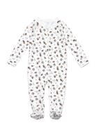 Ralph Lauren Baby Polo Bear Cotton Footed Coverall Vit