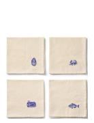 Midnatt Napkins 4-Pack Charms Beige