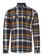 Lindbergh Checked Twill Shirt L/S Brun