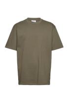 Lindbergh O-Neck Tee Over S/So-Neck Tee Over S/S Khaki Green