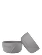 Everyday Baby Silic Baby Bowl 2-Pack Quiet Grey Grå