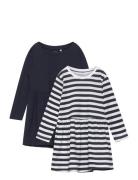 Name It Nmfvivia Ls Dress 2P Noos Marinblå