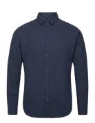 Selected Homme Slhslimowen-Flannel Shirt Ls Noos Marinblå