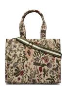 Lindex Bag Jaquard Flower Beige