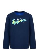 Nike Nike Dri-Fit Swoosh Longsleeve Tee Marinblå