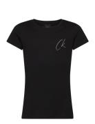 Calvin Klein Ck Signage Slim Ss T-Shirt Svart