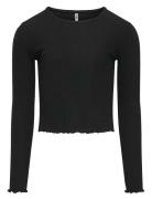 Kids Only Kognella L/S O-Neck Top Jrs Noos Svart