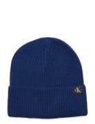 Calvin Klein Monogram Rib Beanie Blå