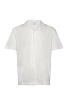 Mango Bowling Collar Cotton Shirt Vit