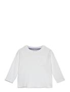 Mango Long Sleeve Cotton T-Shirt Vit