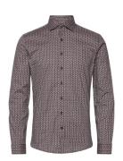 Lindbergh Aop Superflex Shirt L/S Marinblå