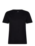 Mango Short-Sleeved Cotton T-Shirt Svart