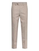 Lindbergh Flannel Wool Blend Formal Pant Beige