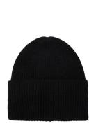 Davida Cashmere Fold Rib Cap Svart