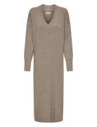 Only Maternity Olmnew Tessa L/S Midi V Dress Knt Beige