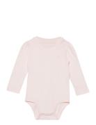 Ralph Lauren Baby Puff-Sleeve Jersey Bodysuit Rosa