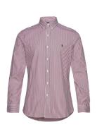 Polo Ralph Lauren Slim Fit Striped Stretch Poplin Shirt Röd