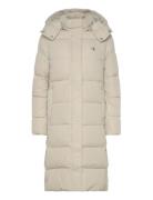 Calvin Klein Jeans Monologo Non Down Long Puffer Beige