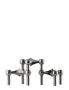 STOFF Nagel Stoff Nagel Candleholder, Set With 3 Pcs Silver