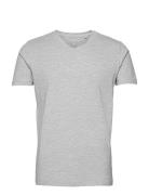 Lindbergh Mens Stretch V-Neck Tee S/S Grå