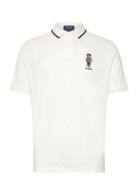 Polo Ralph Lauren Classic Fit Polo Bear Mesh Polo Shirt Vit