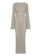 Gina Tricot Slub Knitted Dress Grå