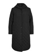 Vila Vigalia L/S Hooded Coat Svart