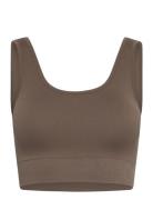 Moonchild Yoga Wear Soft Rib Seamless Crop Top Brun