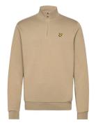 Lyle & Scott Loopback Quarter Zip Sweat Beige