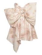 Bardot Brydie Bow Mini Dress Beige