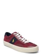 Polo Ralph Lauren Sayer Leather-Suede Sneaker Burgundy