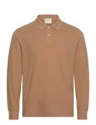 GANT Reg Shield Ls Pique Polo Beige
