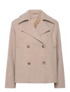 Selected Femme Slfalma Short Wool Jacket Noos Beige