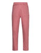 Copenhagen Colors Check Pant With Elastic At The Waist Röd