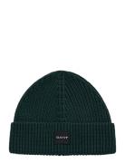 GANT Unisex. Cotton Rib Knit Beanie Grön