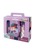 Frost Frozen 4-Pcs. Lunch Box/Alu Bottle/Spoon+Fork Rosa