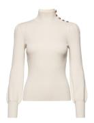 Lauren Ralph Lauren Cotton Modal-Ls Mn Top Kräm