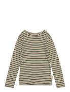 Petit Piao T-Shirt L/S Modal Striped Grön