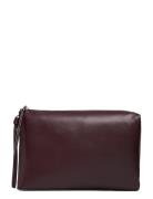 Calvin Klein Ck Leather Clutch Burgundy