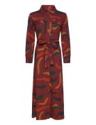 Bobo Choses Brushstrokes Printed Flared Long Dress Brun