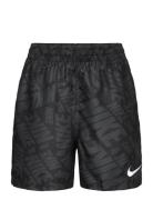 NIKE SWIM Nike B 4" Volley Short Tossed Block Svart