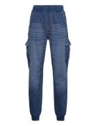 Lindex Trousers Jogging Denim Look Blå