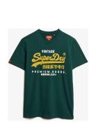 Superdry Duo Vintage Logo T Shirt Grön