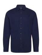 Michael Kors Structured Engineered Slim Shirt Marinblå