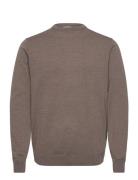 Lindbergh Black 100 % Merino Crew Neck Knit Brun