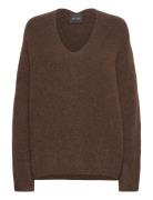 MOS MOSH Mmthora V-Neck Knit Brun