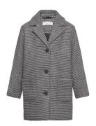 Mango Houndstooth Coat Brun